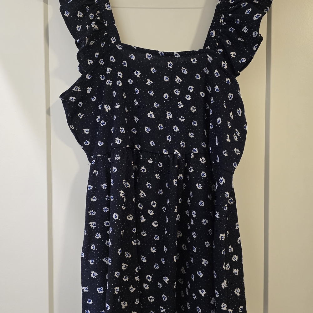 Floral Navy Blue Women's Top